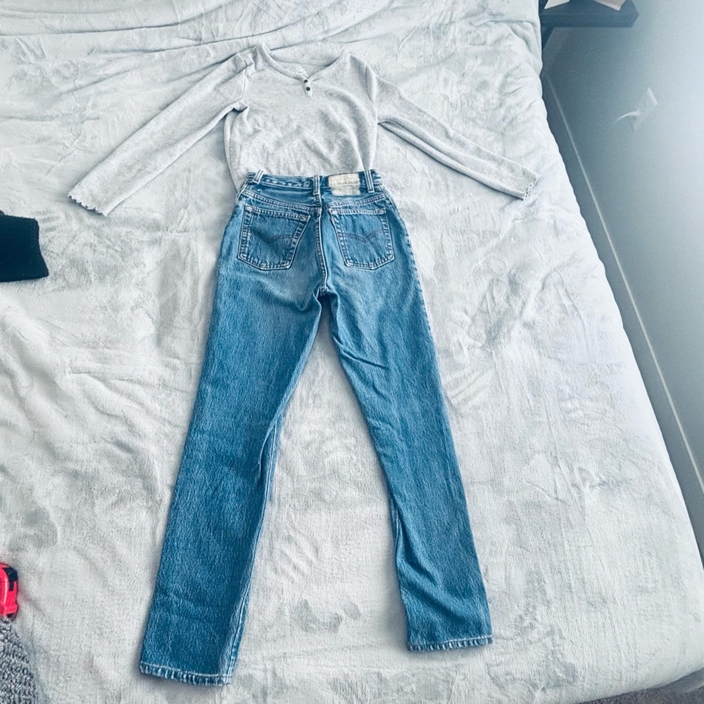 Vintage Levi’s Buttonfly Upcycled, Sz 23, ReDun - Picture 3 of 15